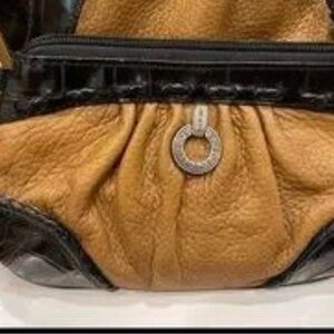 Brighton Tan and Black Clutch